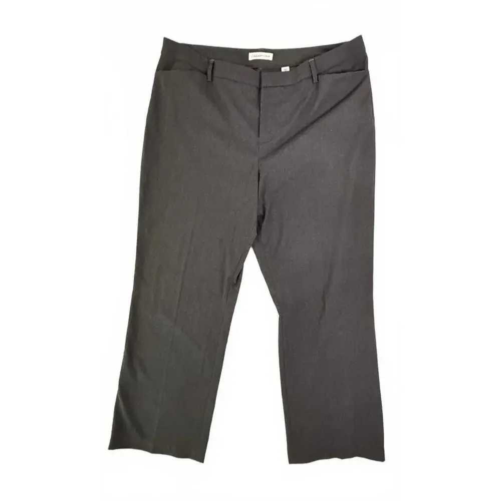 Coldwater Creek Pants Women Size 16 Dark  Gray Pants Stretch Bootcut Business
